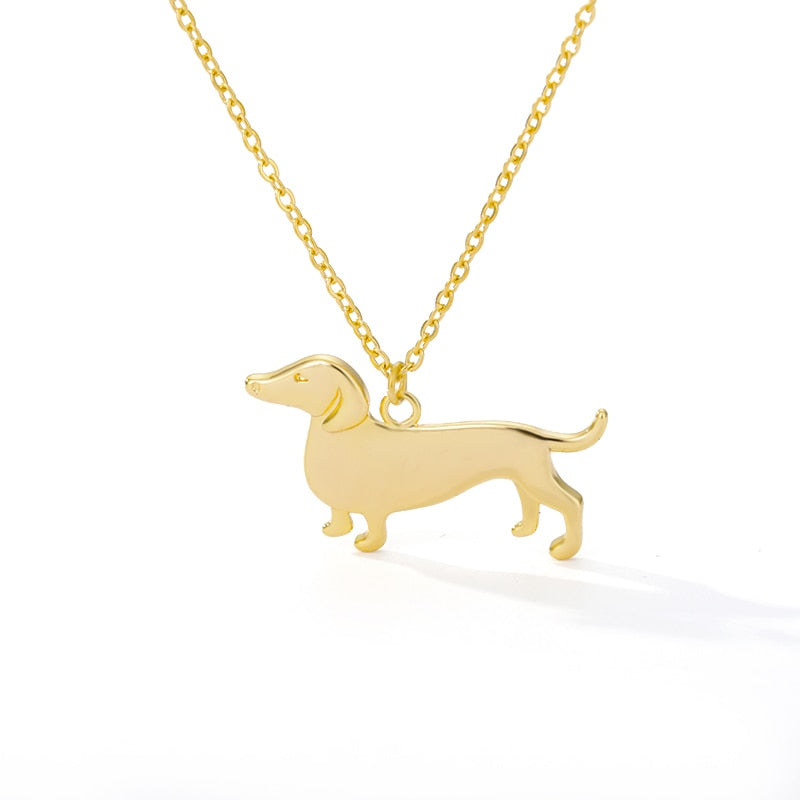 Colar com pingente Dachshund - Salsichinha