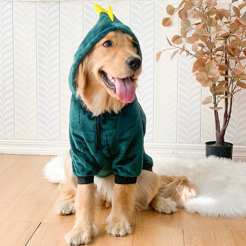 Roupa para Cachorro de Dinossauro - Roupinha Pet de Inverno