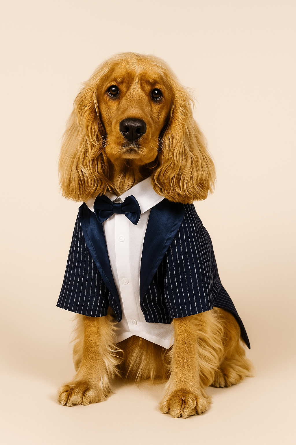 Roupa para Cães e Gatos Terno com Gravata Borboleta - Roupinha Formal para Casamentos, Festas e Eventos