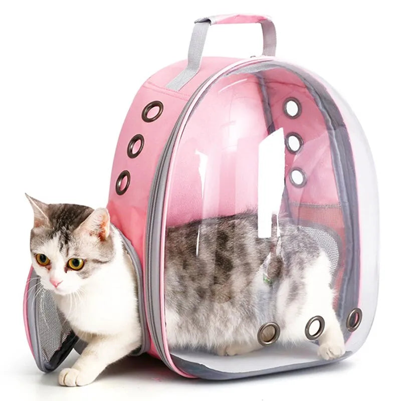 Mochila de Transporte para Gatos Transparente
