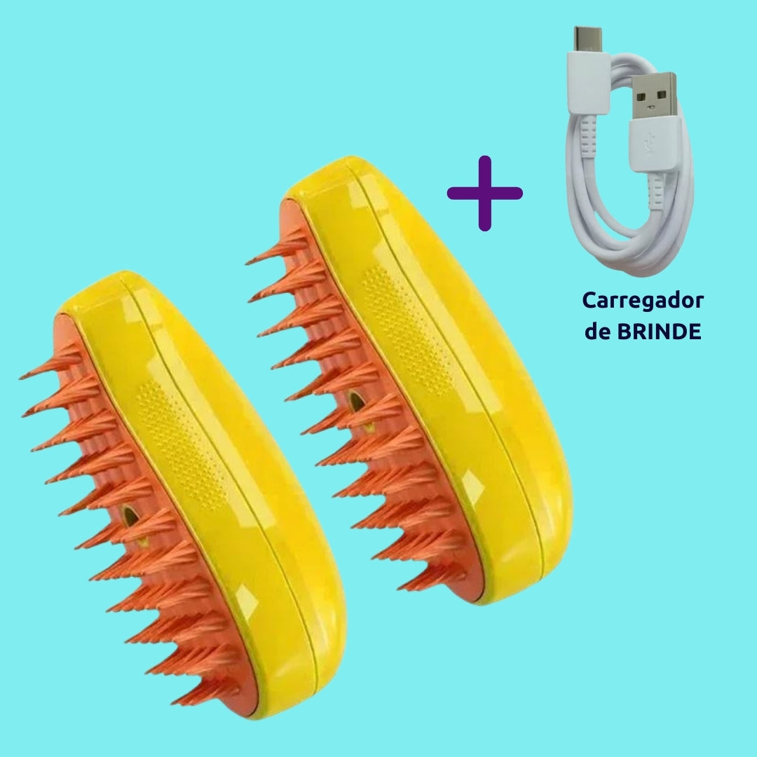 Escova Removedora de Pelos a Vapor para Cães e Gatos