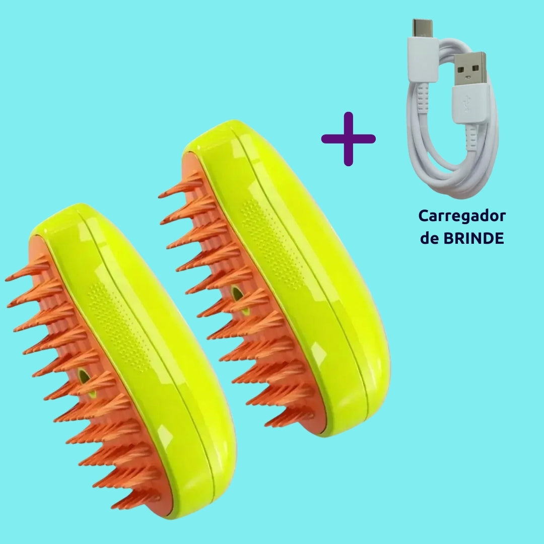 Escova Removedora de Pelos a Vapor para Cães e Gatos