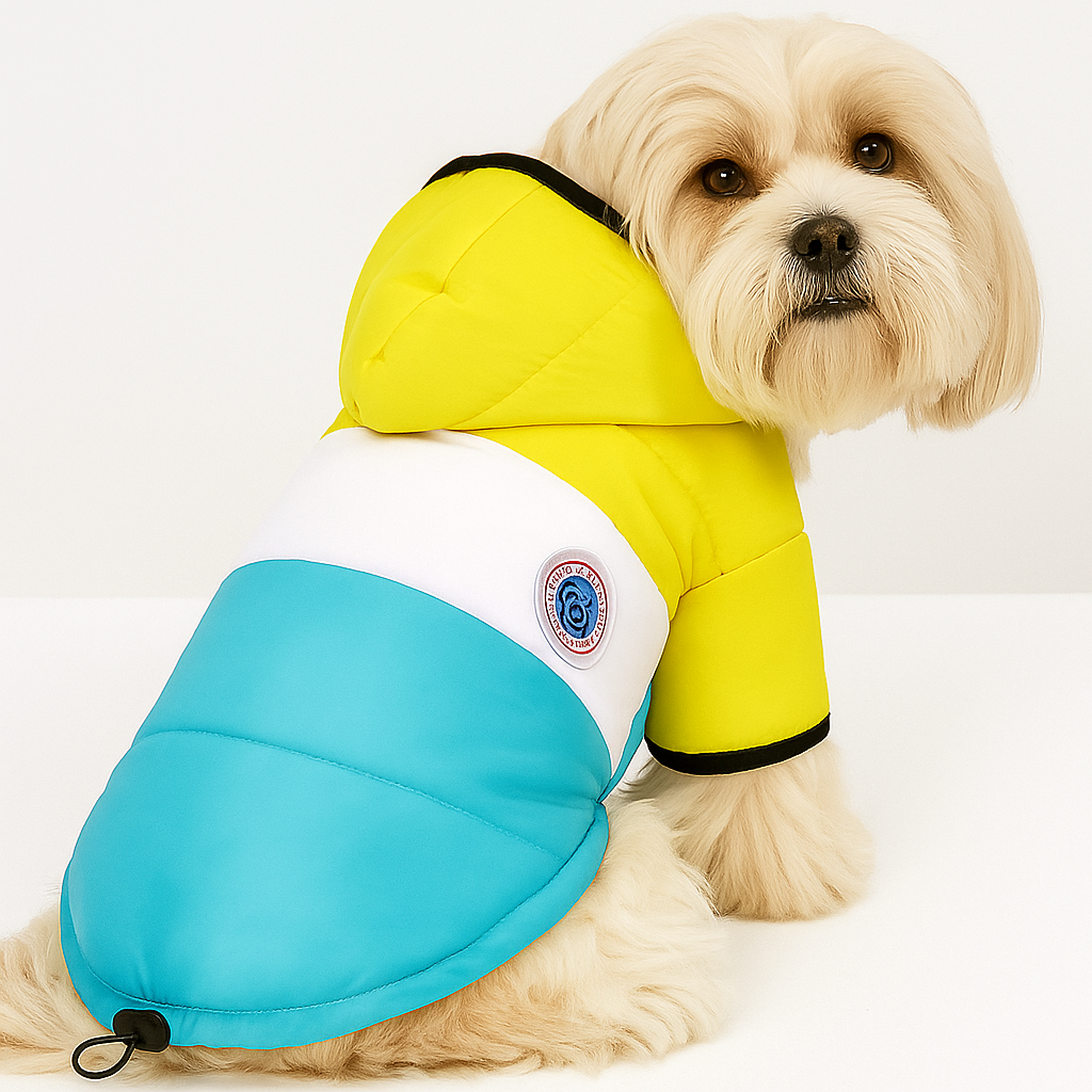 Jaqueta para Cachorro Impermeável com Capuz - Roupinha Pet de Inverno