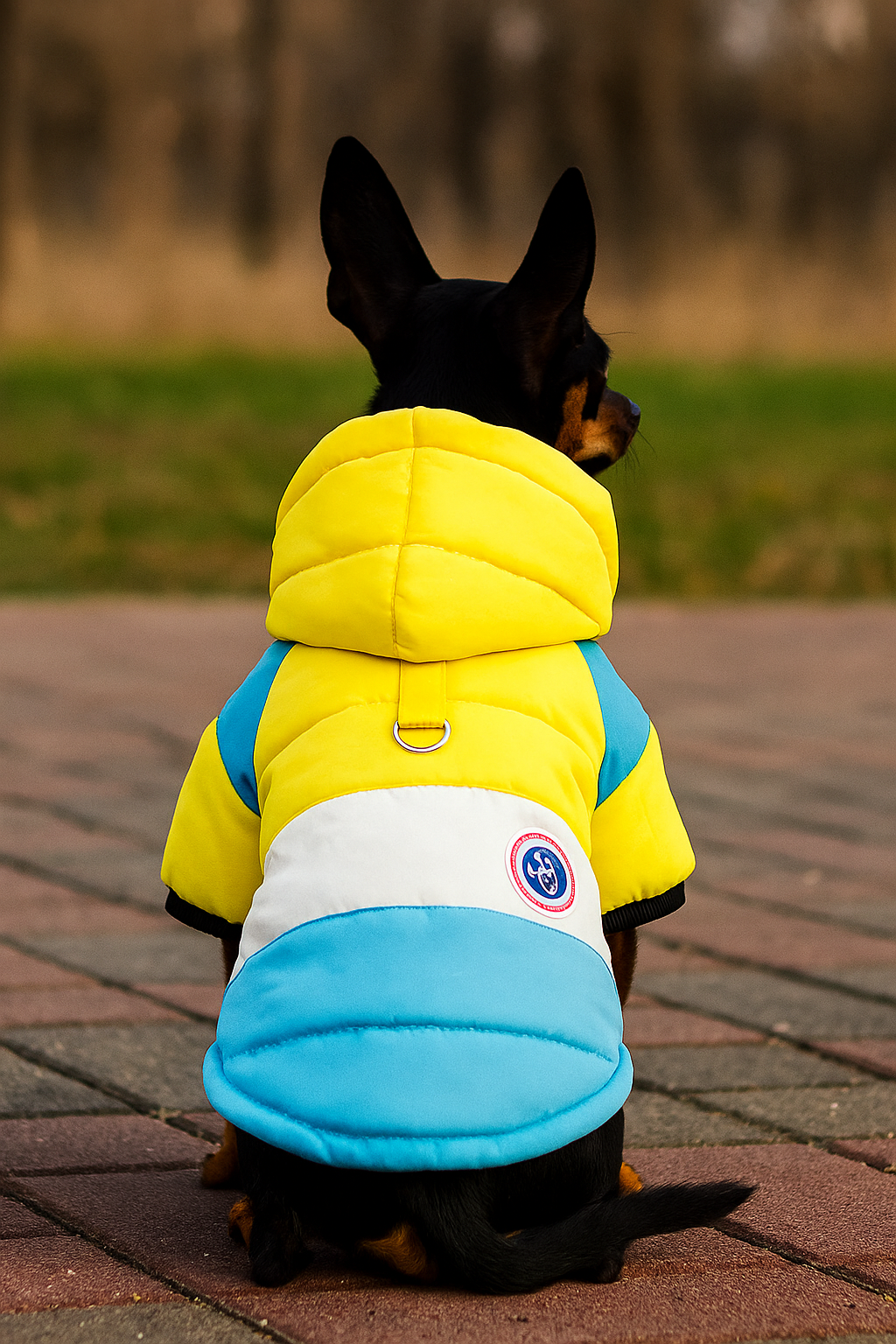 Jaqueta para Cachorro Impermeável com Capuz - Roupinha Pet de Inverno