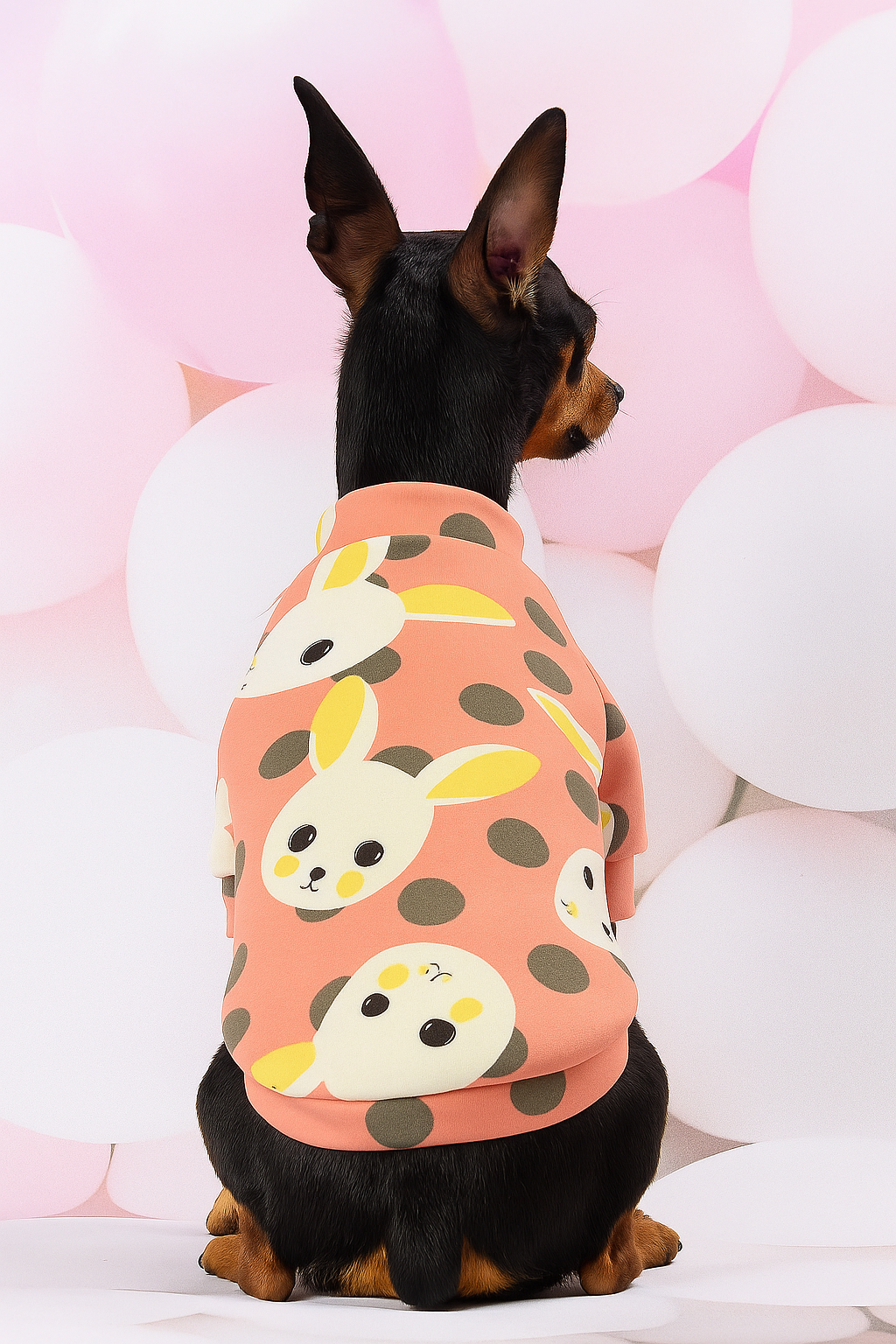 Roupa para cachorro Estampa de Coelho - Roupinhas Pet de Inverno