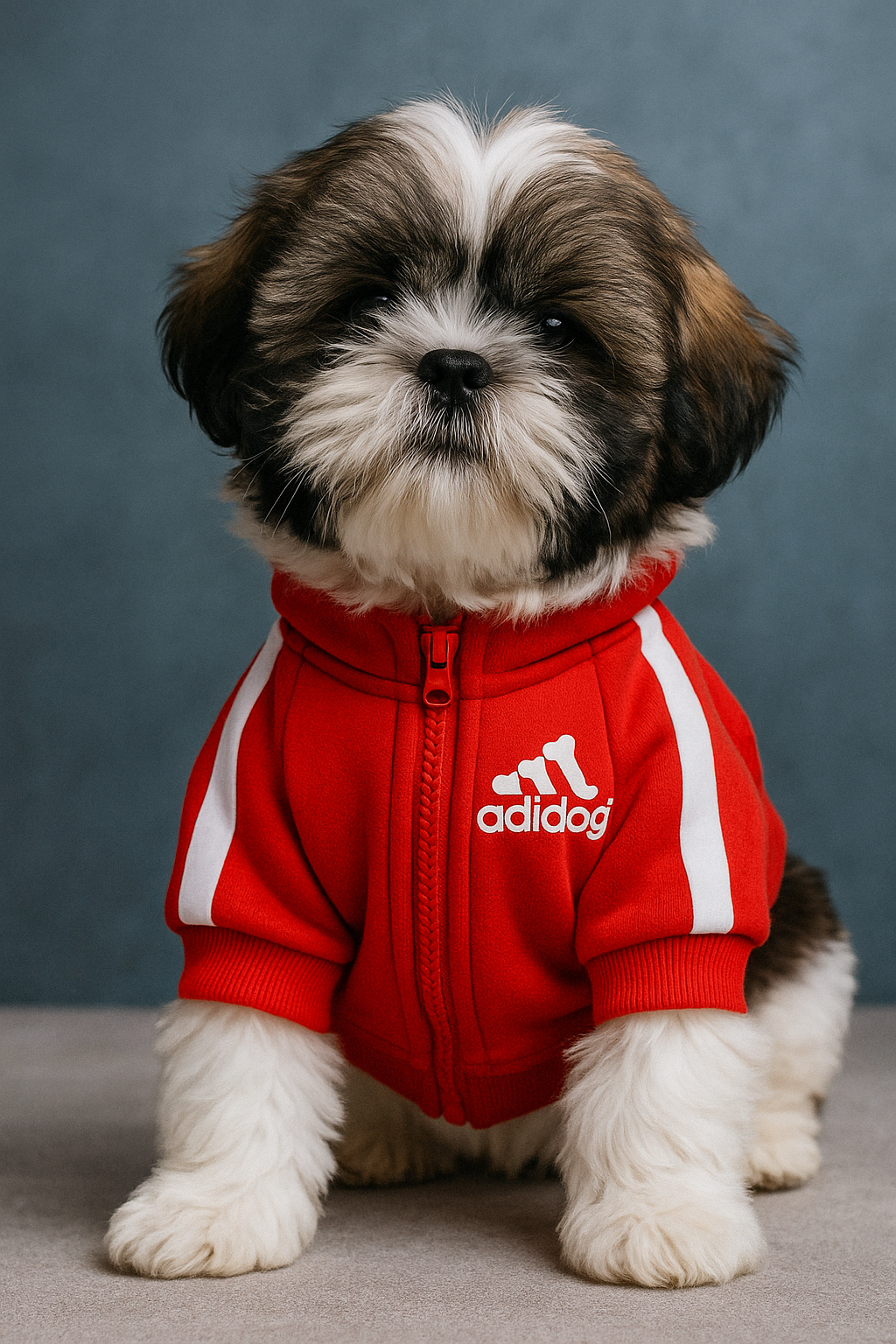 Jaqueta para Cachorro Adidog com zíper - Roupa Pet Inverno