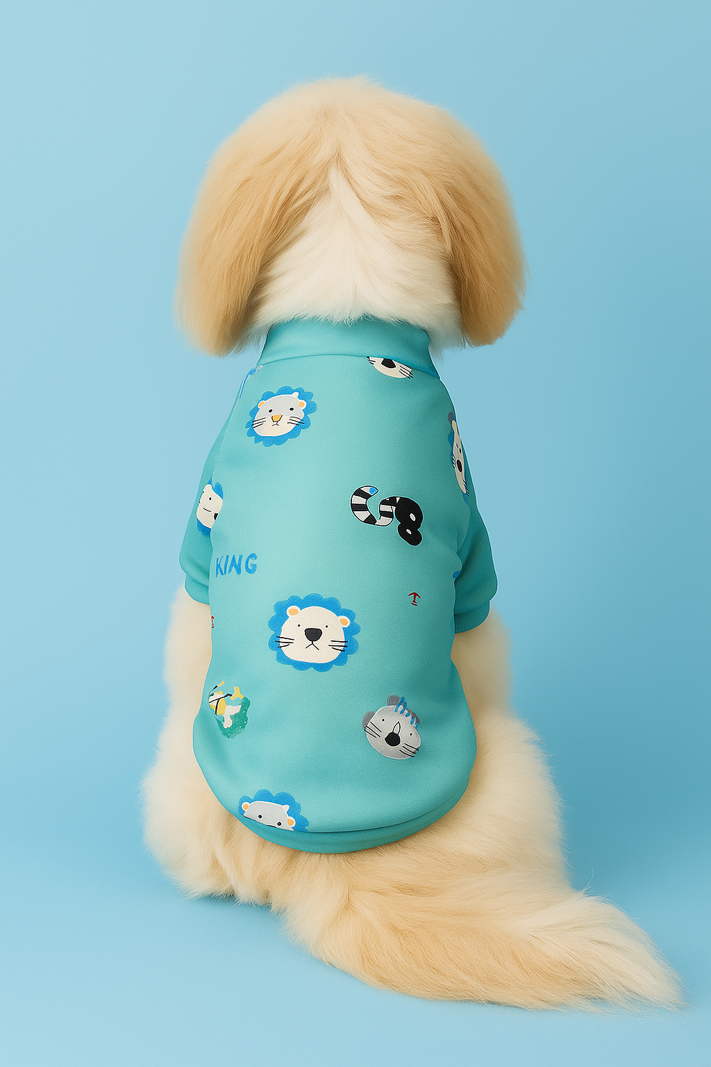 Roupa para cachorro Estampa de Leão verde - Roupinhas Pet de Inverno
