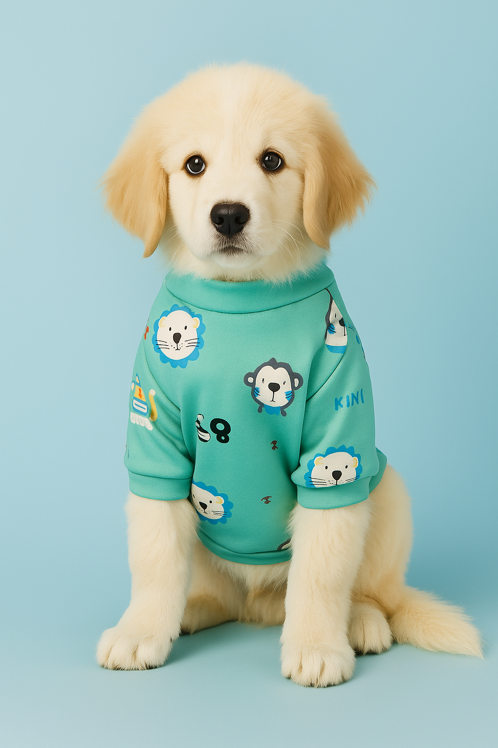 Roupa para cachorro Estampa de Leão verde - Roupinhas Pet de Inverno