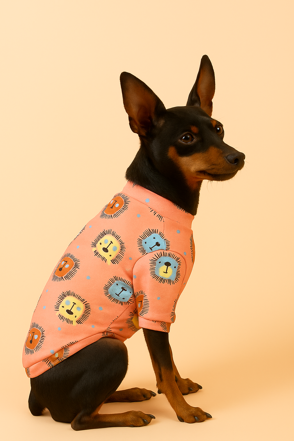 Roupa para cachorro Estampa de Leão - Roupinhas Pet de Inverno
