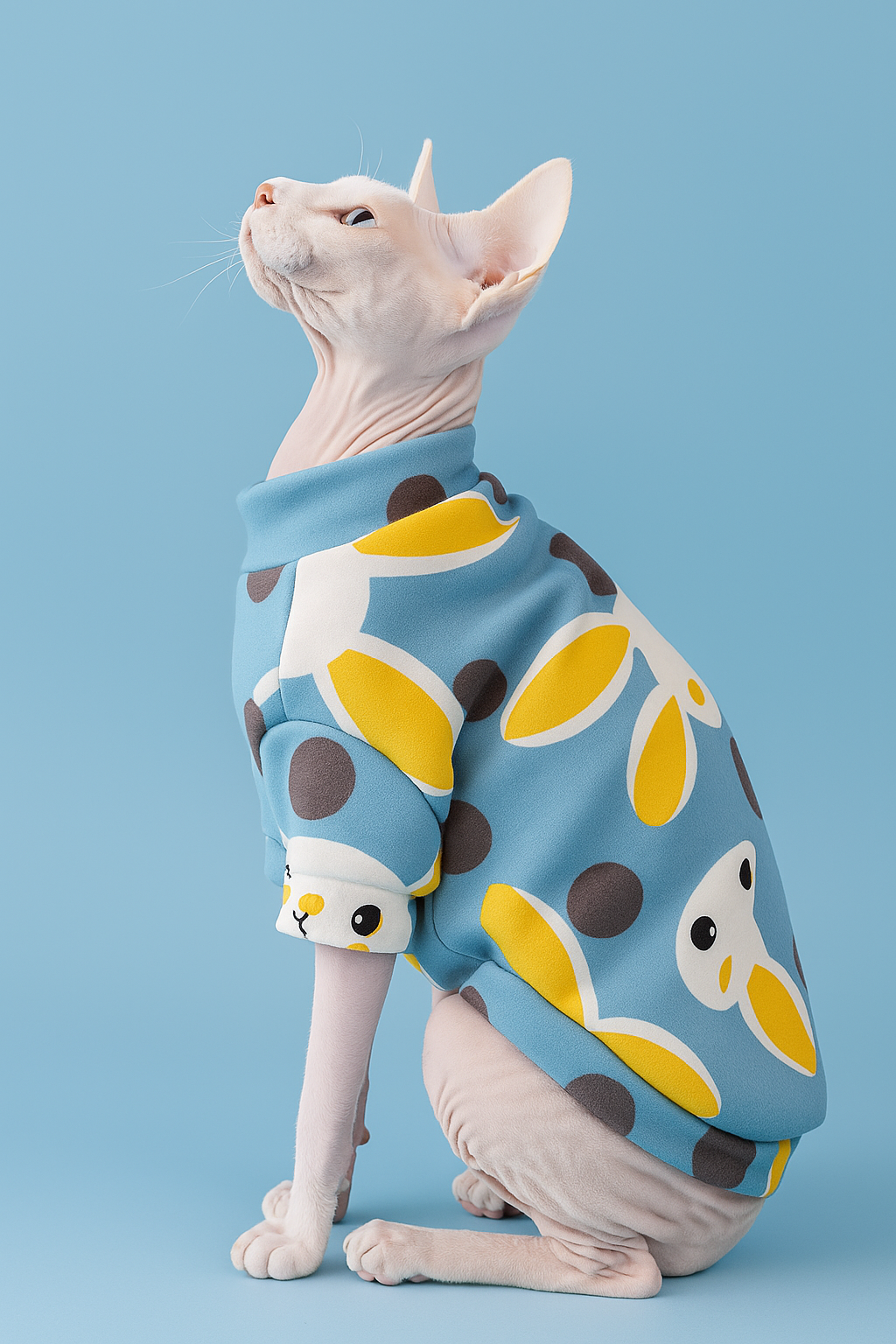 Roupa para cachorro Estampa de Coelho Azul - Roupinhas Pet de Inverno
