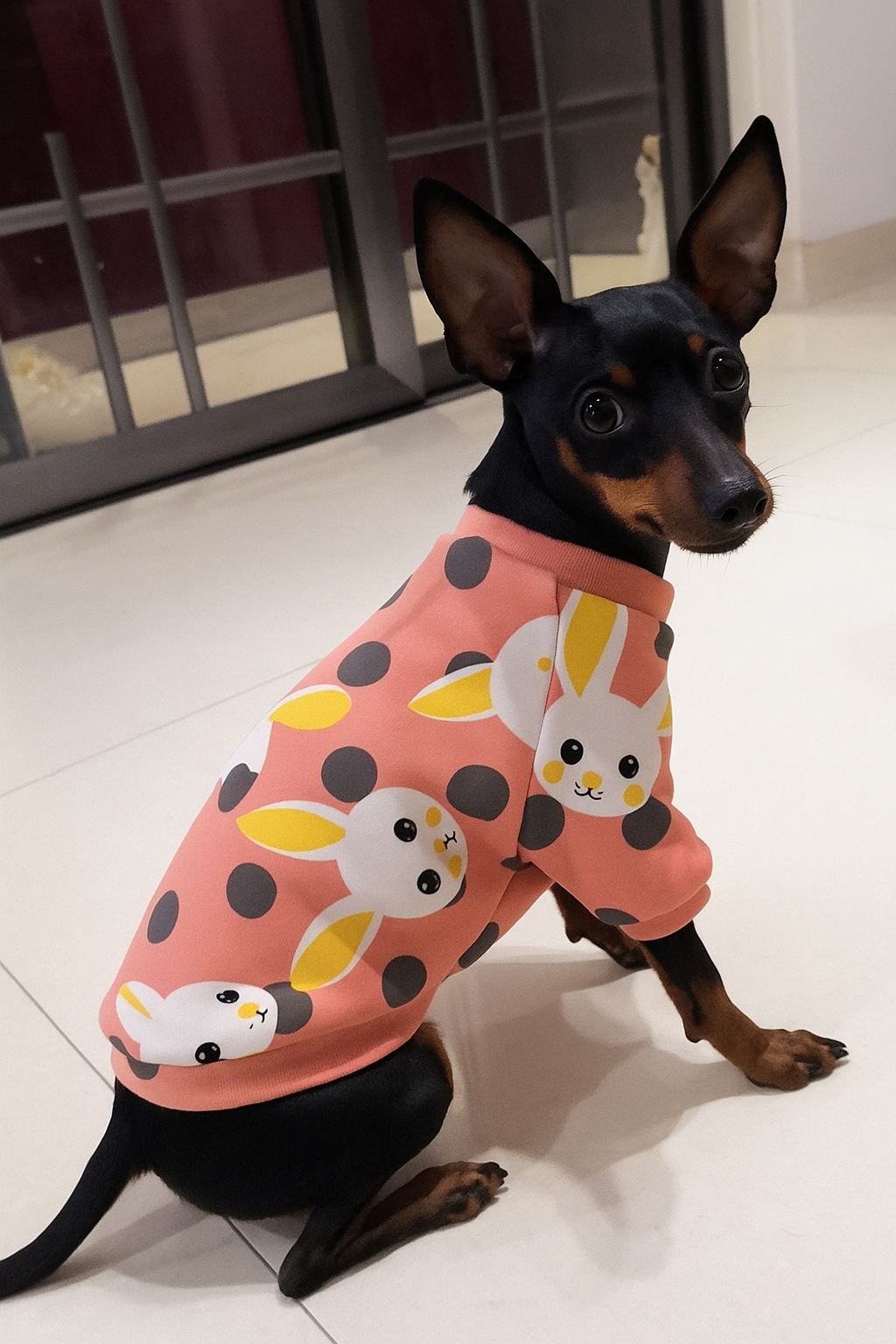 Roupa para cachorro Estampa de Coelho - Roupinhas Pet de Inverno