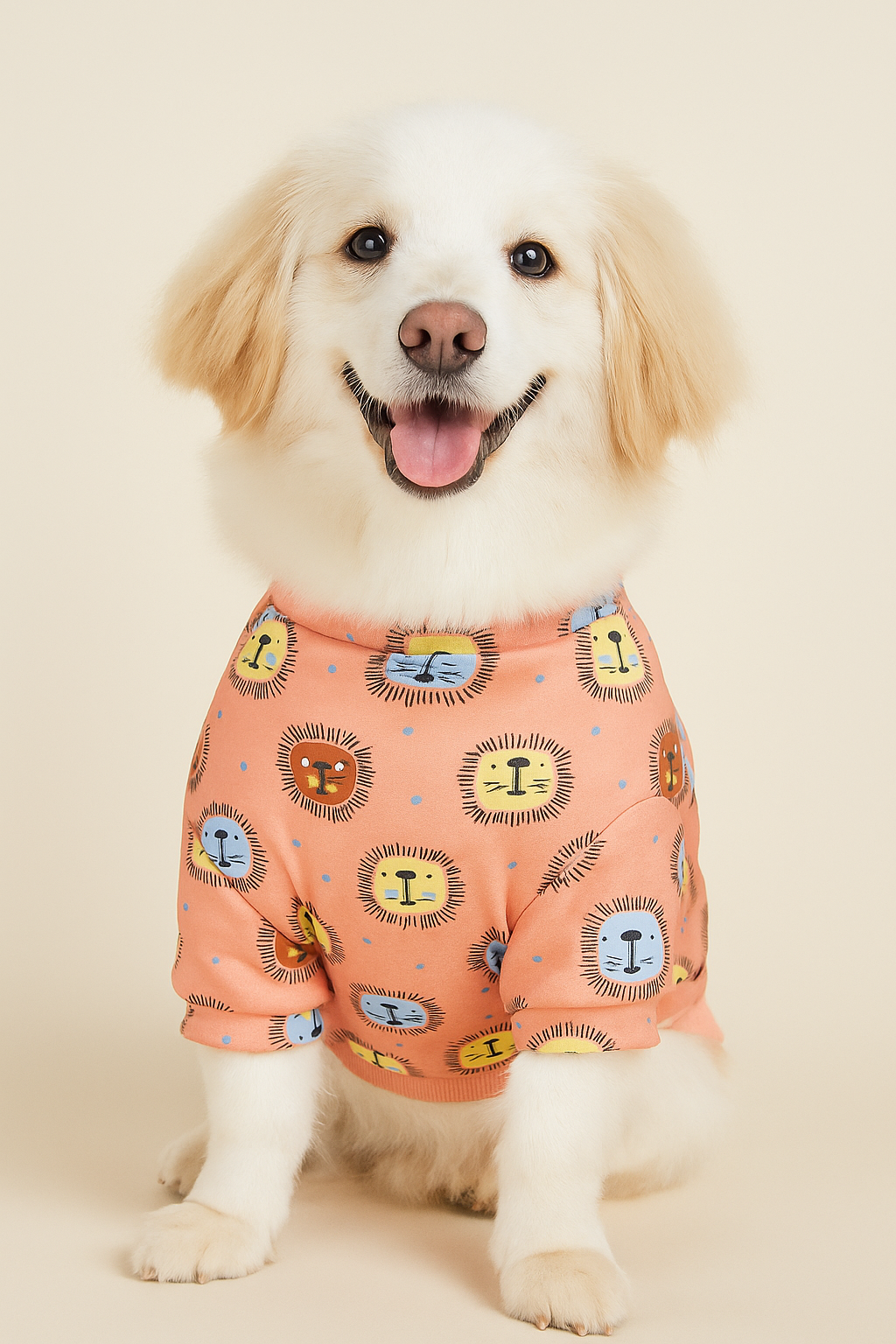 Roupa para cachorro Estampa de Leão - Roupinhas Pet de Inverno