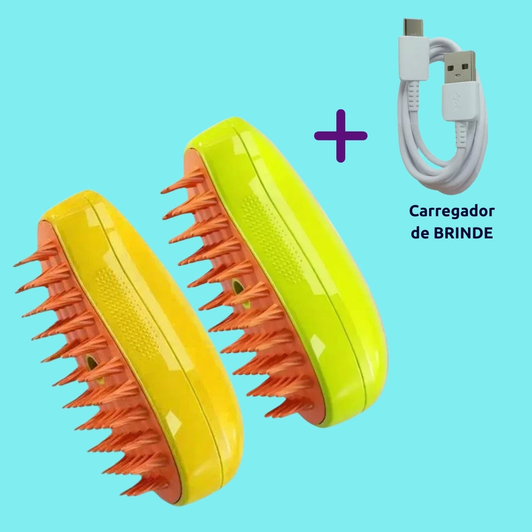 Escova Removedora de Pelos a Vapor para Cães e Gatos