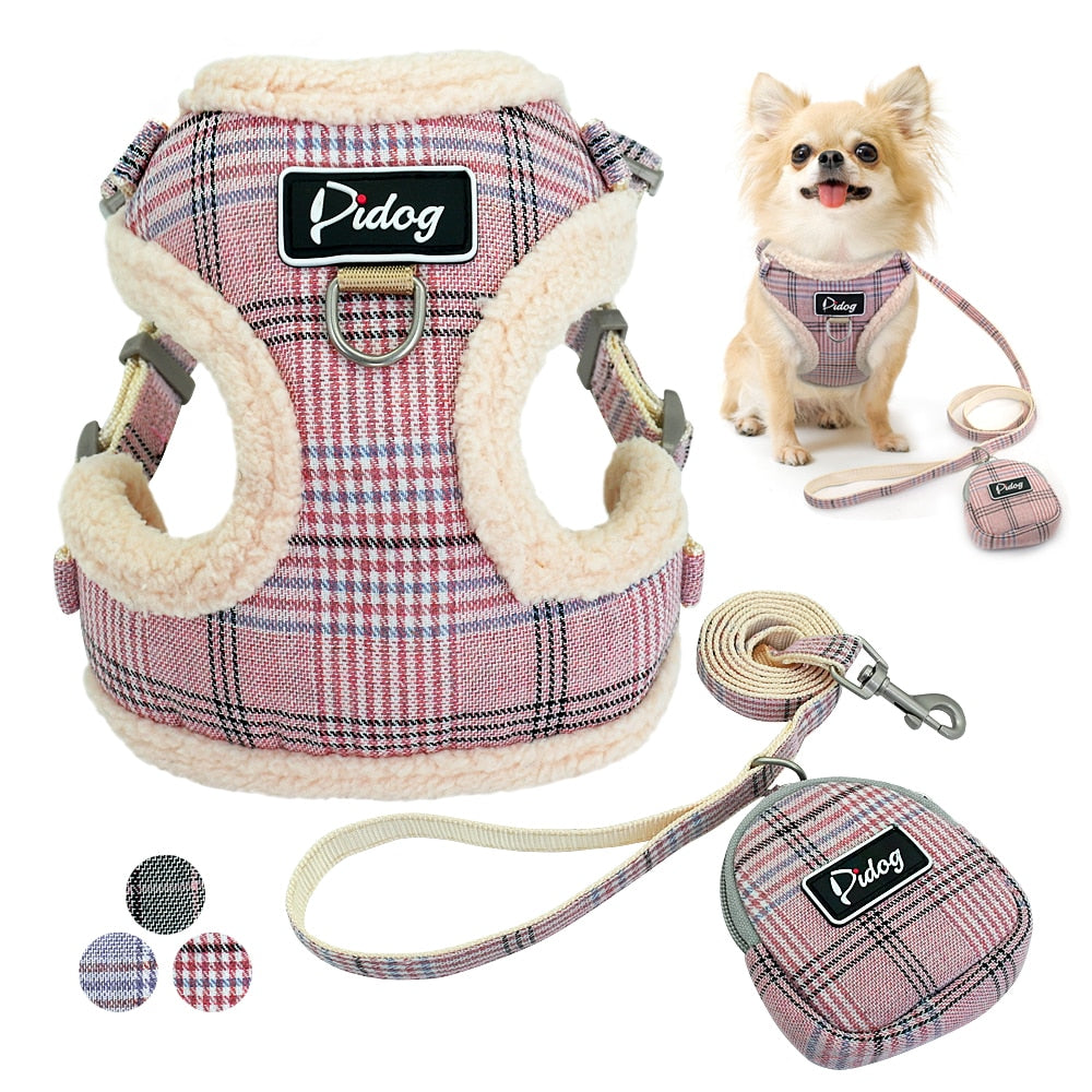 Coleira Peitoral para cachorro com guia e bolsinha Lux - PIDOG