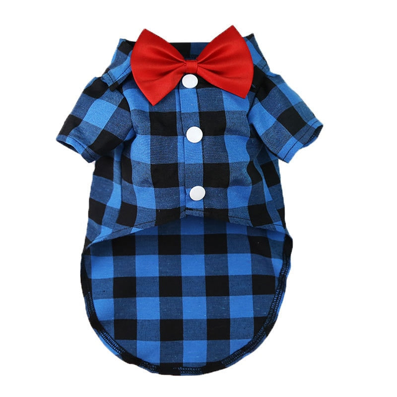 Roupa para cães e gatos camisa Xadrez