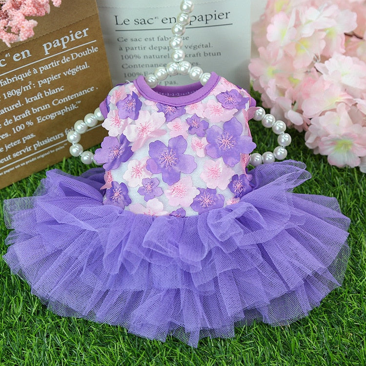 Roupa Pet pra Cães e Gatos Vestido de Festa
