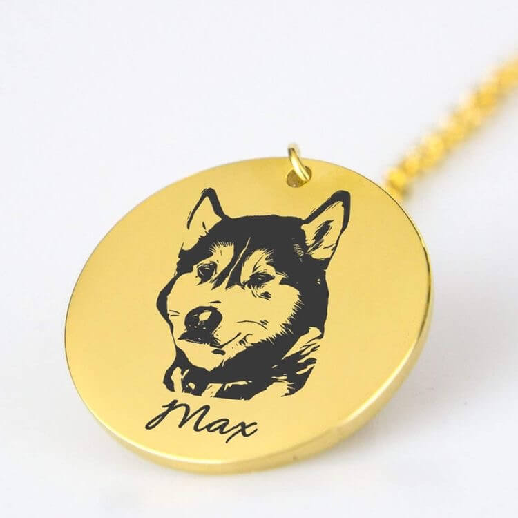 Colar personalizado com a foto do seu animal - Colar Lembrança Pet
