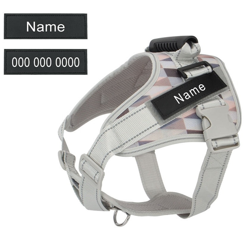 Peitoral Para Cachorros Ajustável com Nome Personalizável