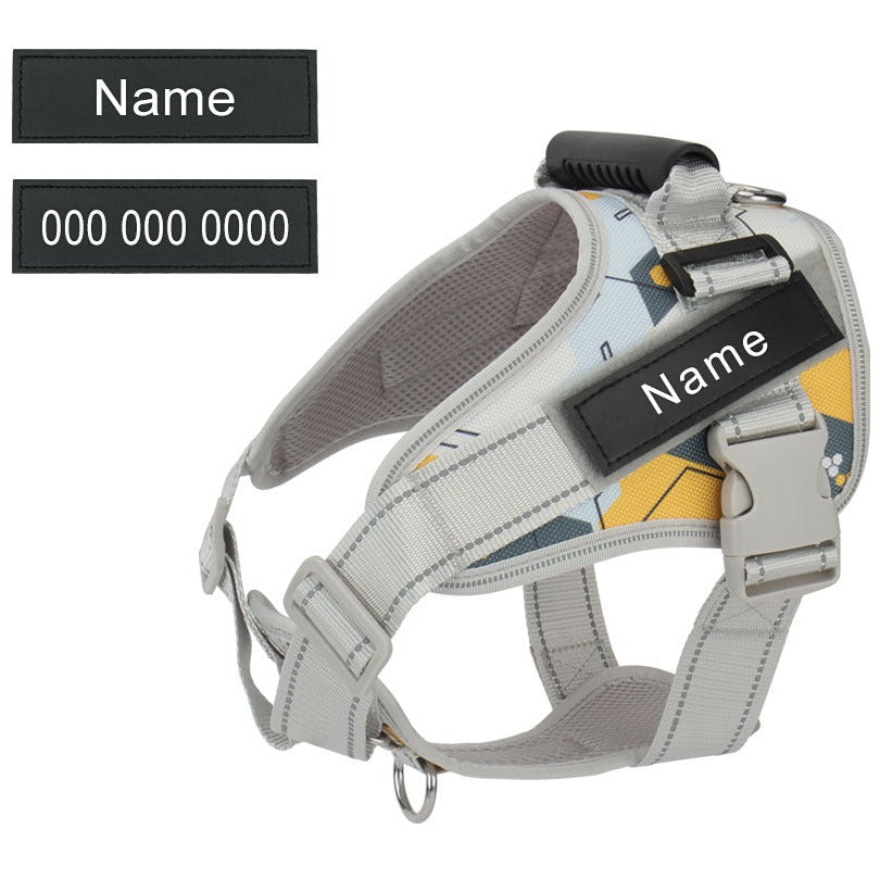 Peitoral Para Cachorros Ajustável com Nome Personalizável