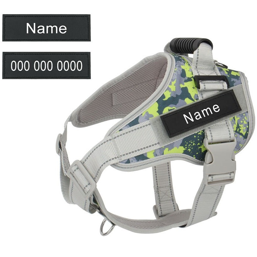 Peitoral Para Cachorros Ajustável com Nome Personalizável