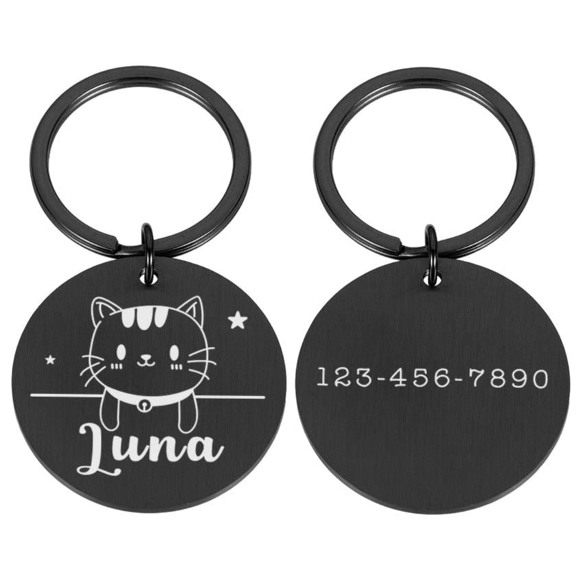 Pingente Personalizado de Identificação para Coleira de Cães e Gatos