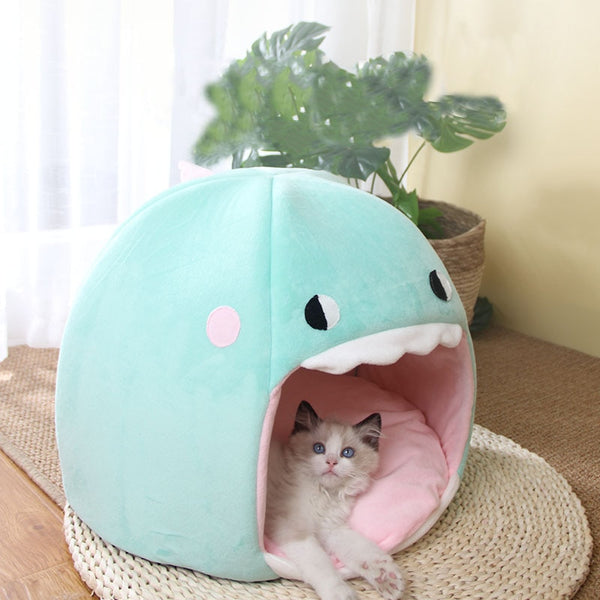Caminha para Gatos em formato de Dinossauro