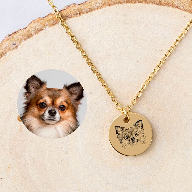 Colar Personalizado com a foto do seu pet - Colar Lembrança Pet