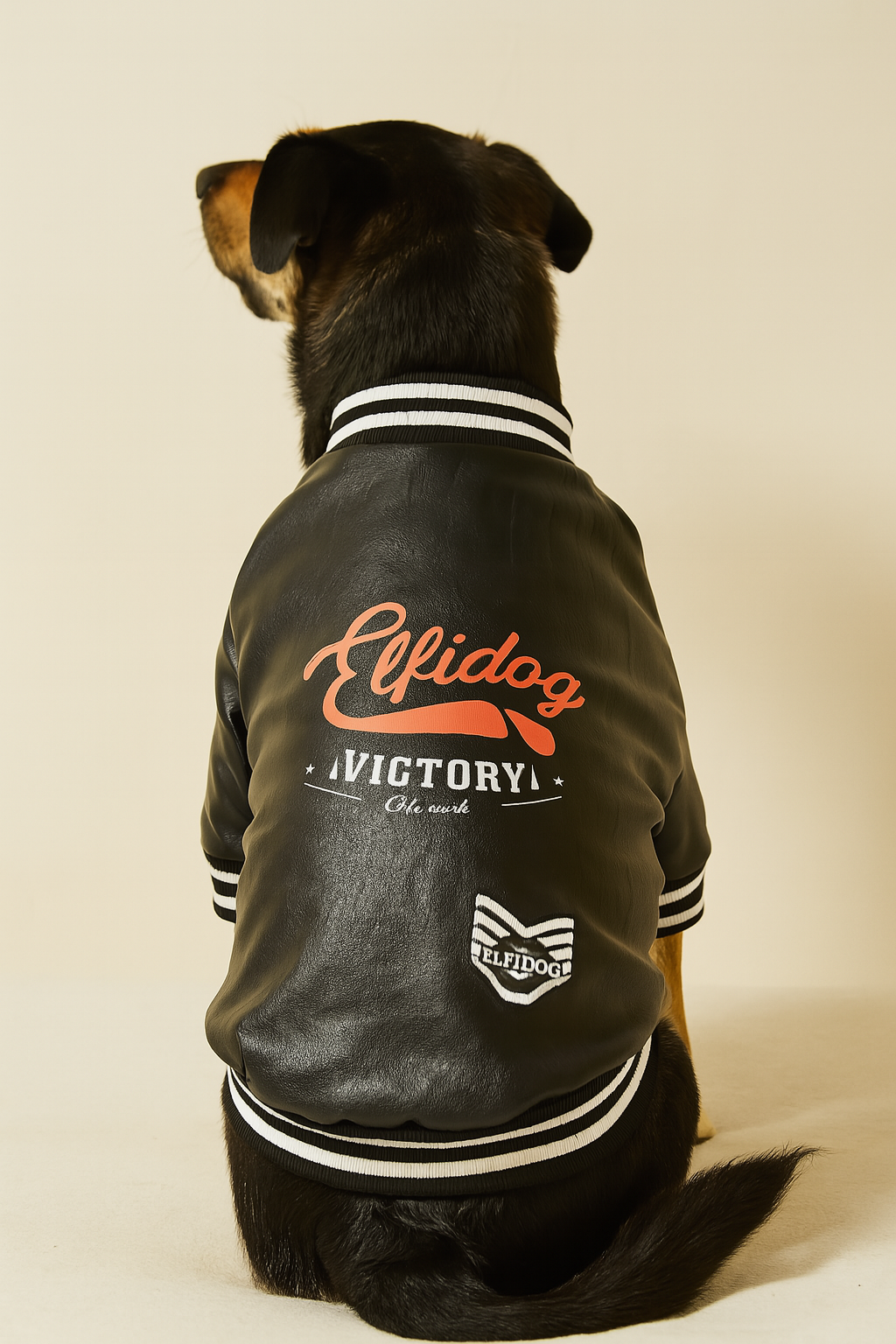 Jaqueta de Couro Motociclista para Cães e Gatos - Roupinha Pet
