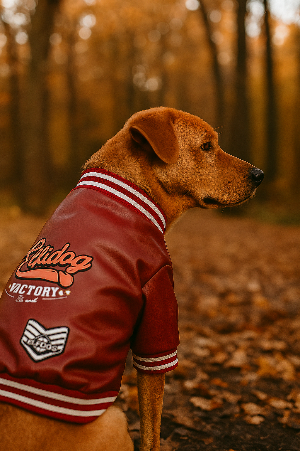 Jaqueta de Couro Motociclista para Cães e Gatos - Roupinha Pet