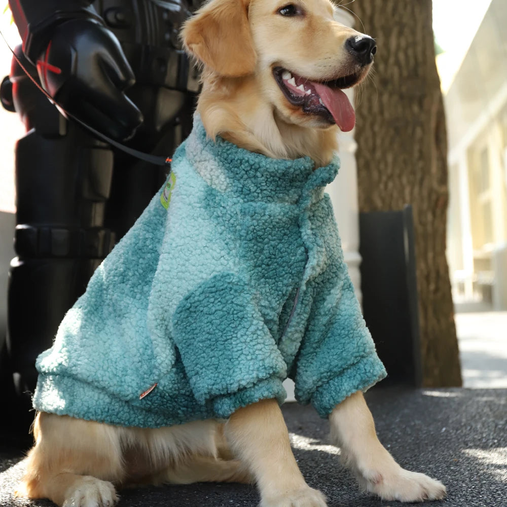 Casaco de Inverno para Cachorros Grandes de Lã - Roupinha Pet de Inverno