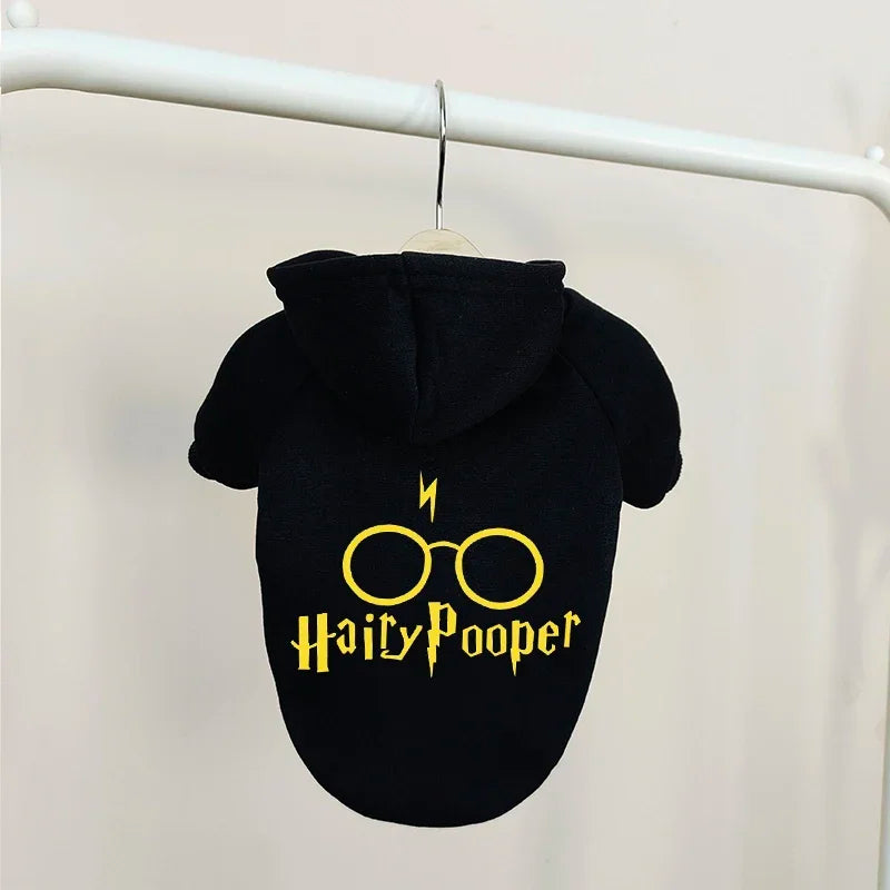 Roupa para Cachorro Hairy Pooper com capuz - Roupa Pet de Inverno