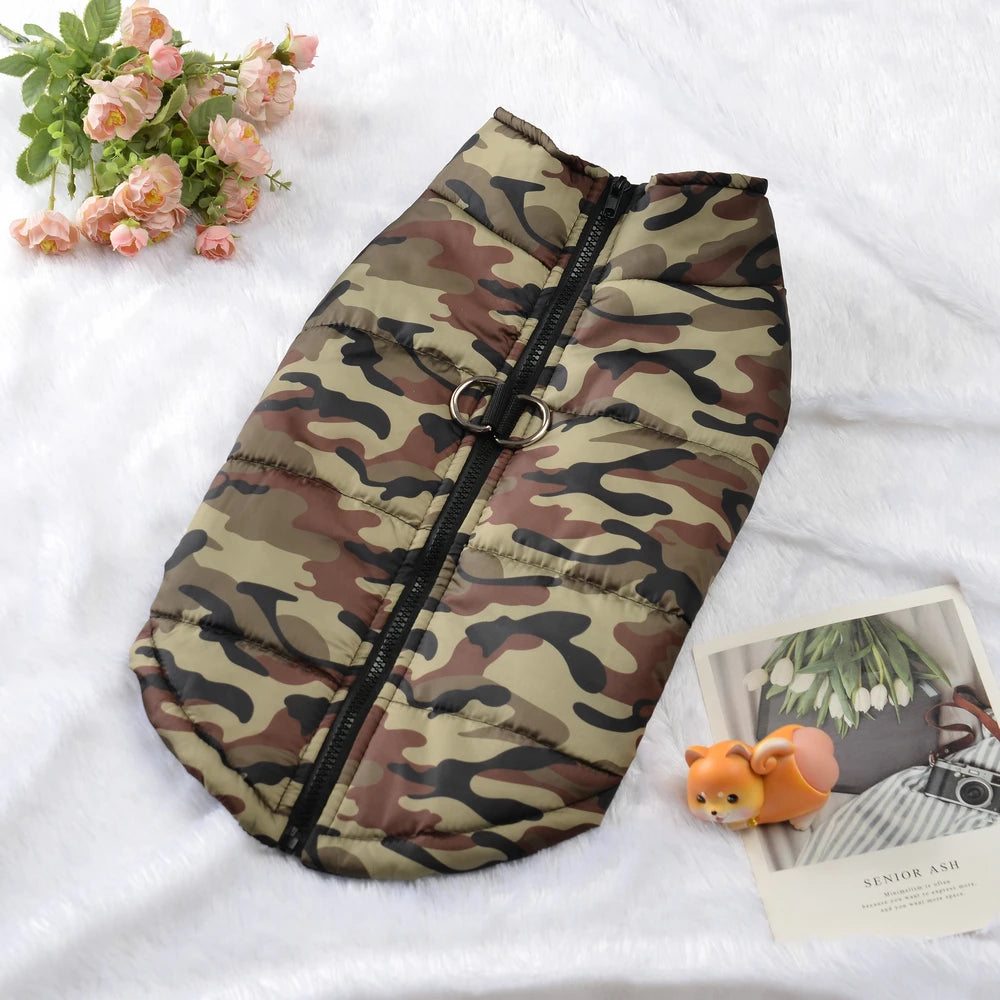 Roupa para Cachorro Colete Camuflado de Poliéster