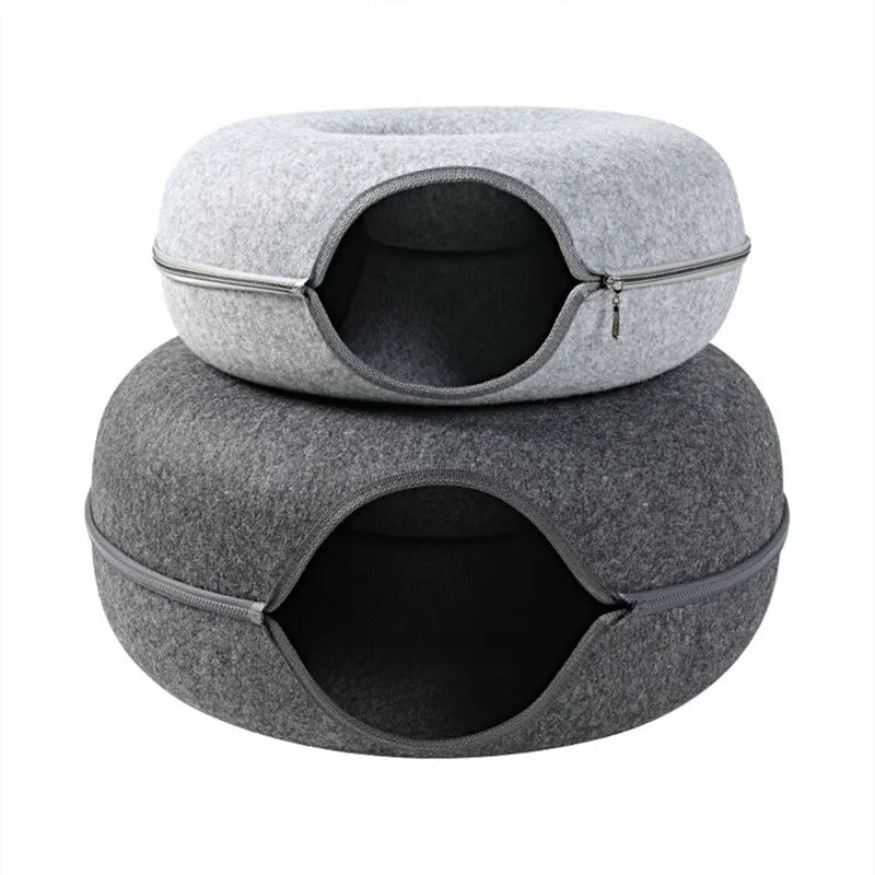 Cama e Brinquedo Túnel Interativo para Gatos