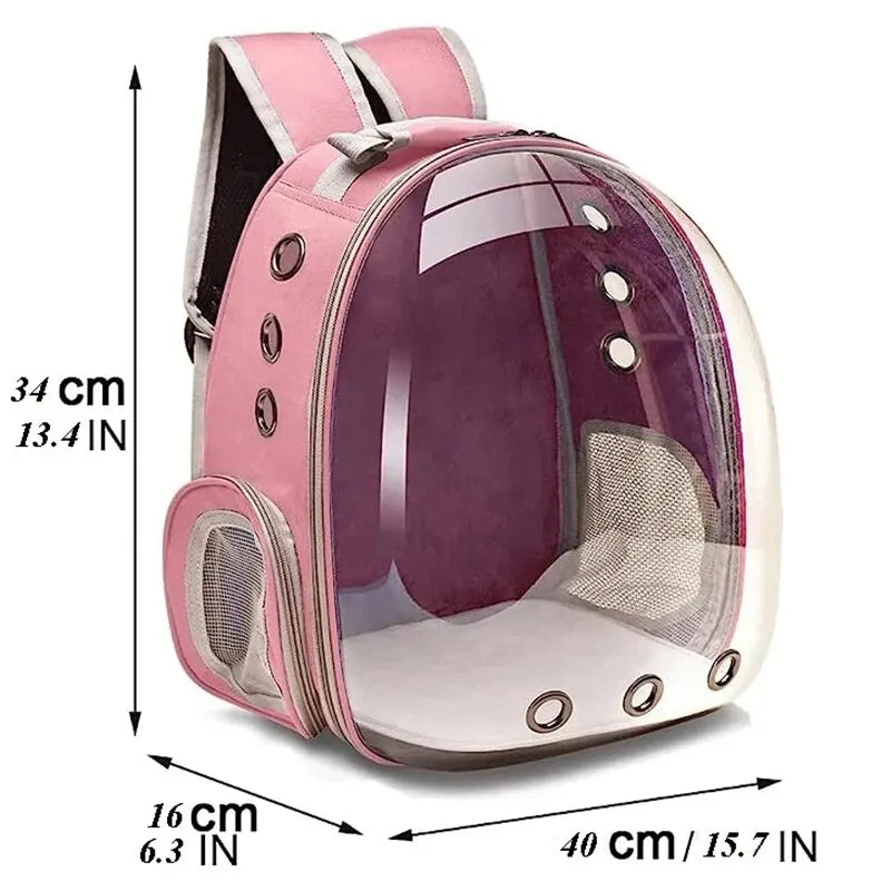 Mochila de Transporte para Gatos Transparente