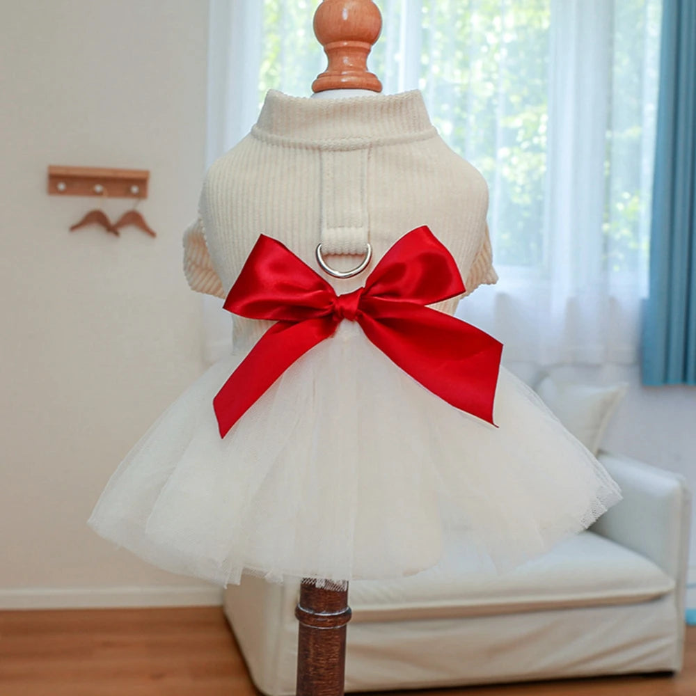 Roupa Pet Vestido Elegante para Cães e Gato