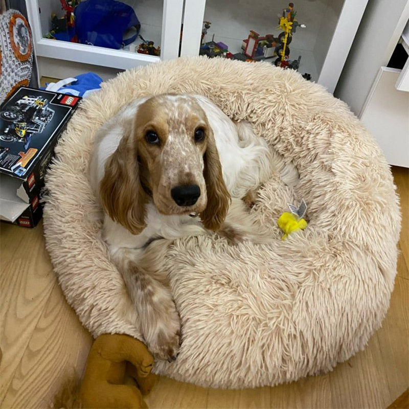 Cama Nuvem Puff Redonda para Cães e Gatos
