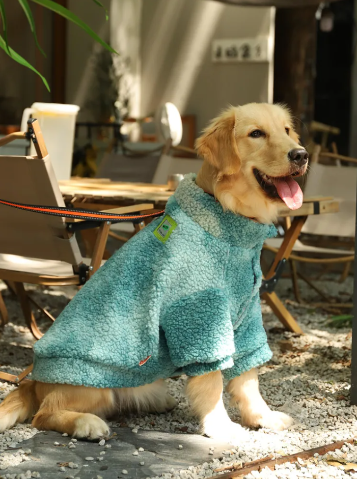 Casaco de Inverno para Cachorros Grandes de Lã - Roupinha Pet de Inverno