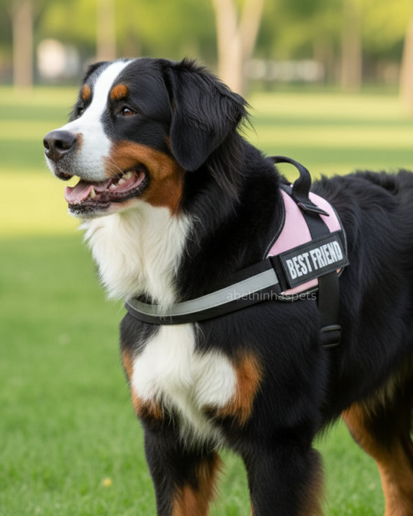 Coleira Peitoral Personalizada com faixa Refletiva para Cães