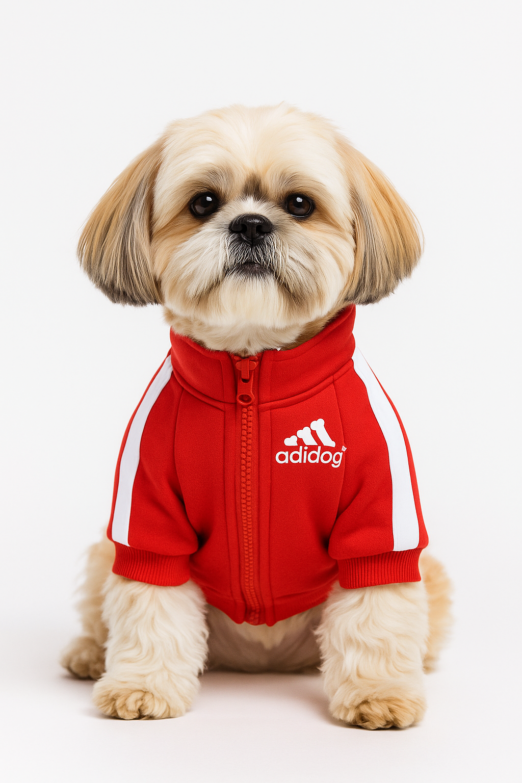 Jaqueta para Cachorro Adidog com zíper - Roupa Pet Inverno