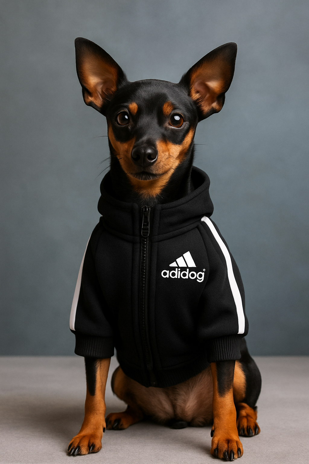 Jaqueta para Cachorro Adidog com zíper - Roupa Pet Inverno