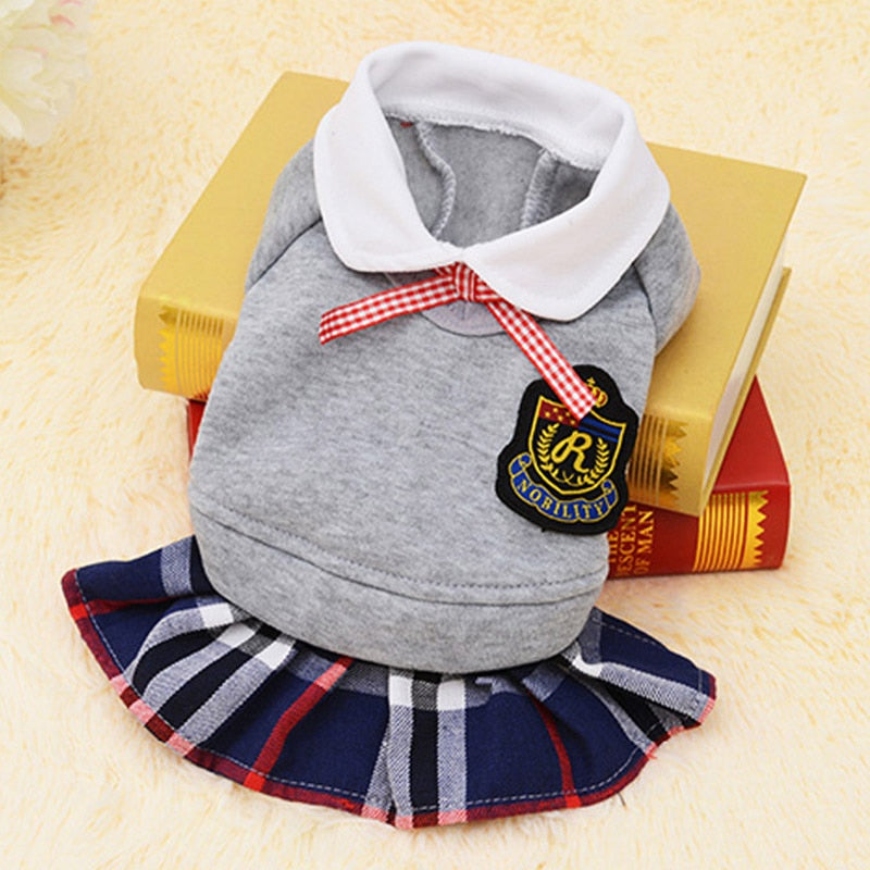 Roupa Pet Blusa e Vestido Escolar