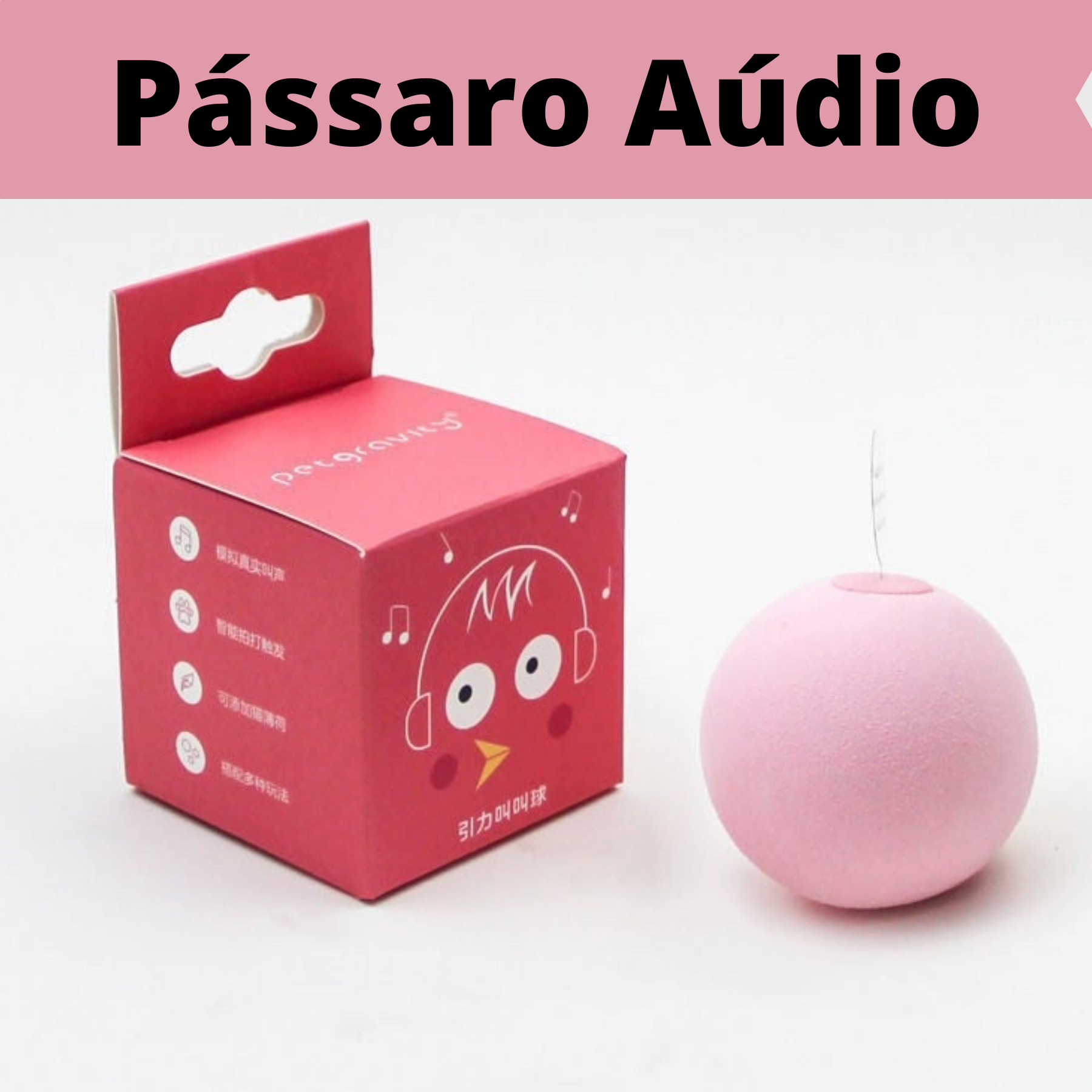 Brinquedo Bola Interativa com Sensor e Áudio de Animais